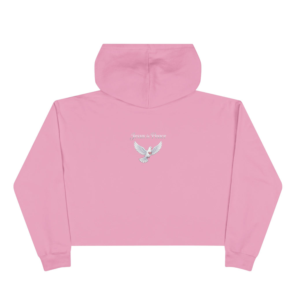 Jesus Is Peace Cropped Hoodie — Dove Faith Graphic