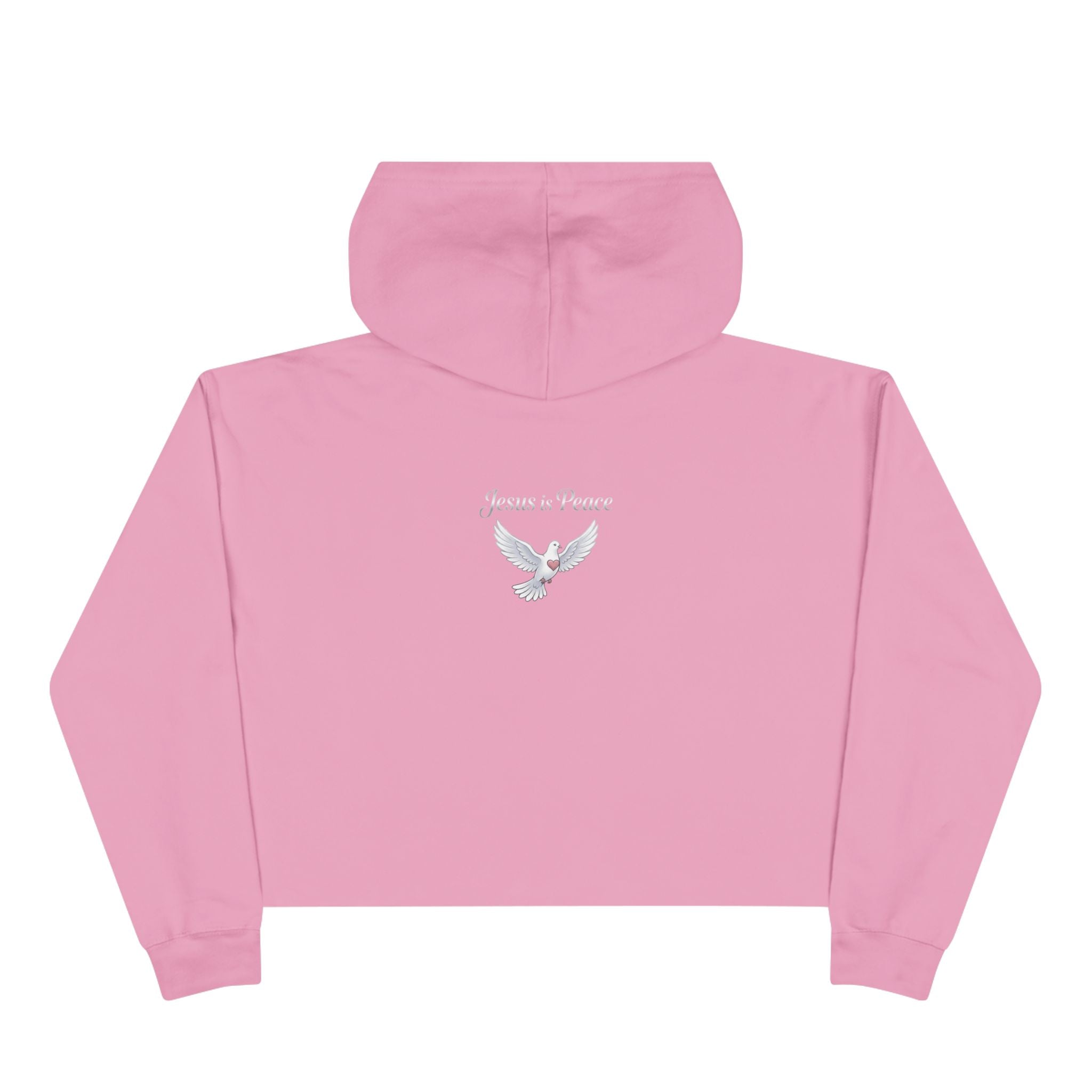 Jesus Is Peace Cropped Hoodie — Dove Faith Graphic