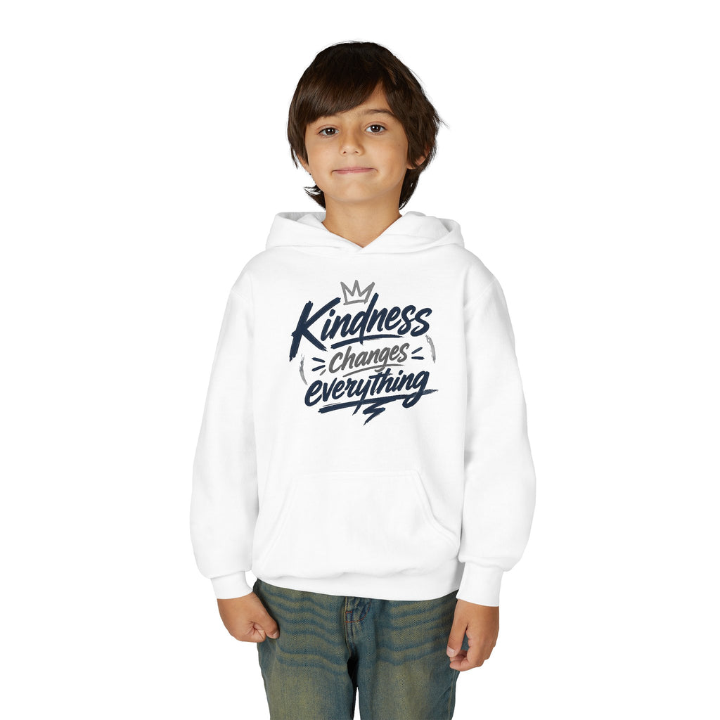 Youth Hoodie – “Kindness Changes Everything” Inspirational Kids Pullover
