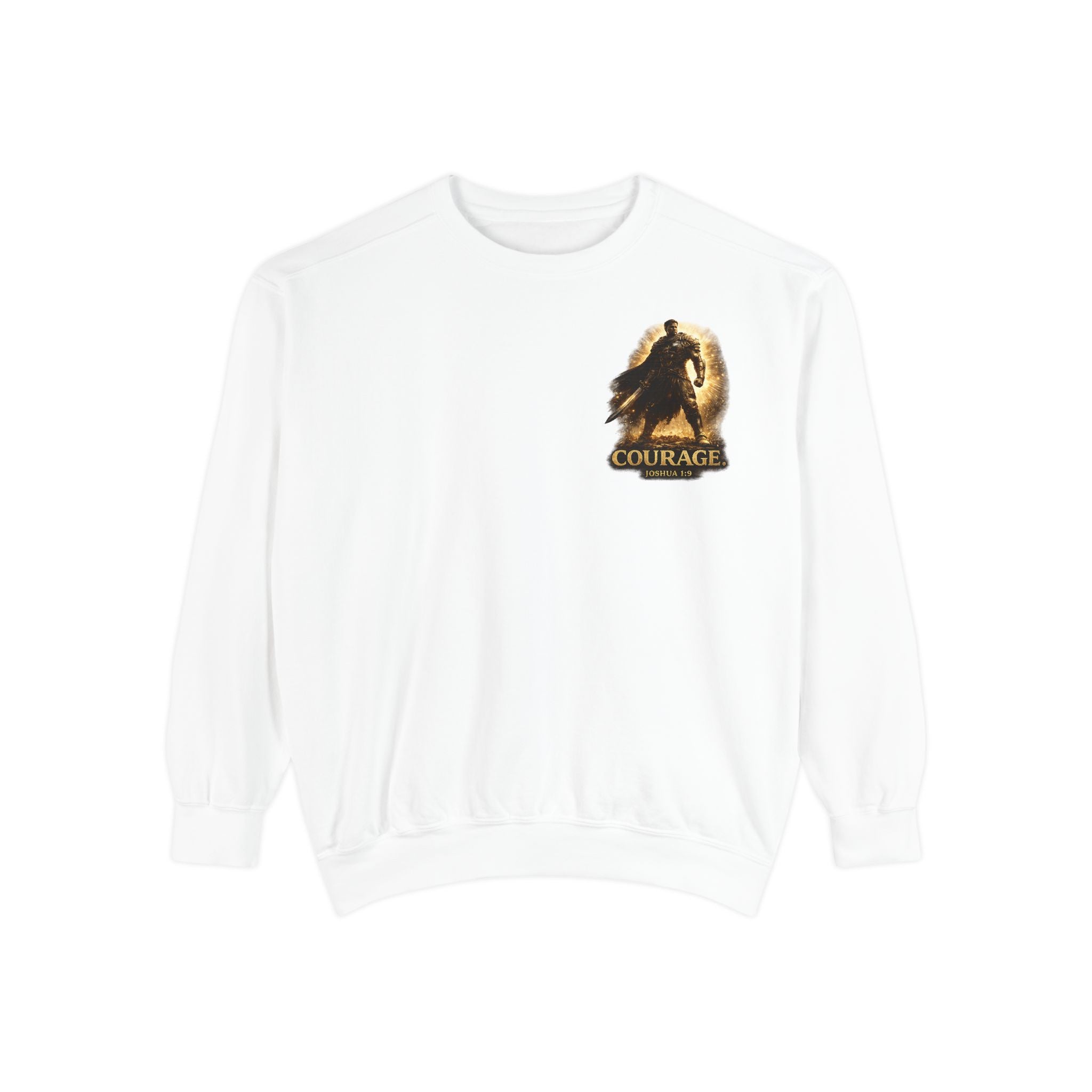 Joshua Courage Sweatshirt | Be Strong and Courageous Christian Crewneck | Inspirational Faith Apparel