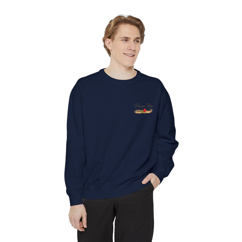 Psalm 34:1 Crewneck Sweatshirt | Inspirational Christian Graphic Sweatshirt | Faith Apparel