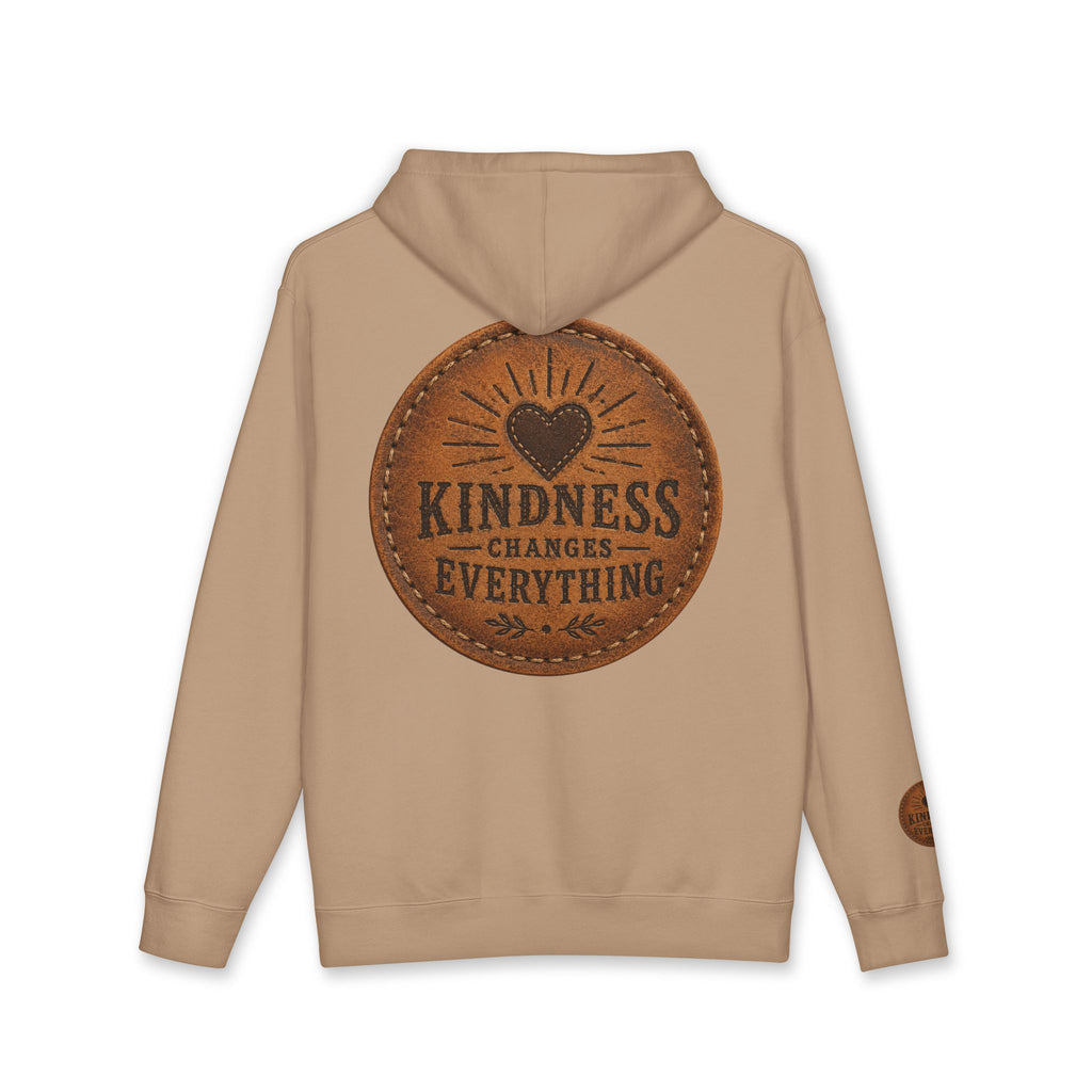 Kindness Changes Everything Hoodie — Inspirational Heart Patch Design