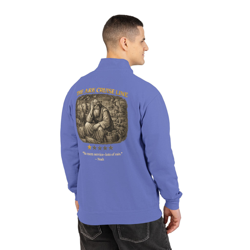 Noah – Quarter-Zip Sweatshirt | “No Room Service — Lots of Rain” Review – Five-Star Faith Series