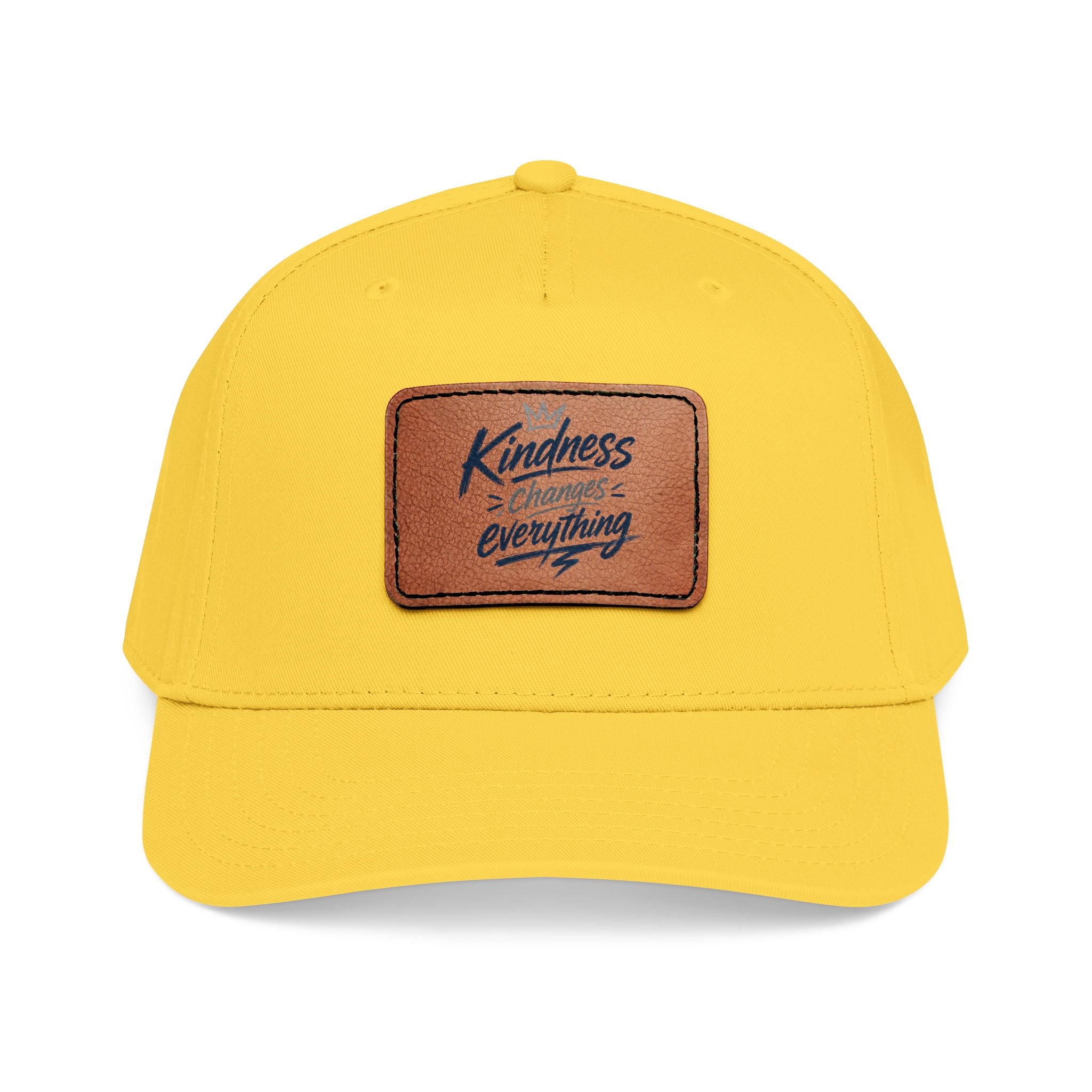 Kindness Changes Everything Leather Patch Hat | Inspirational Baseball Cap | Vintage Style Faith Apparel