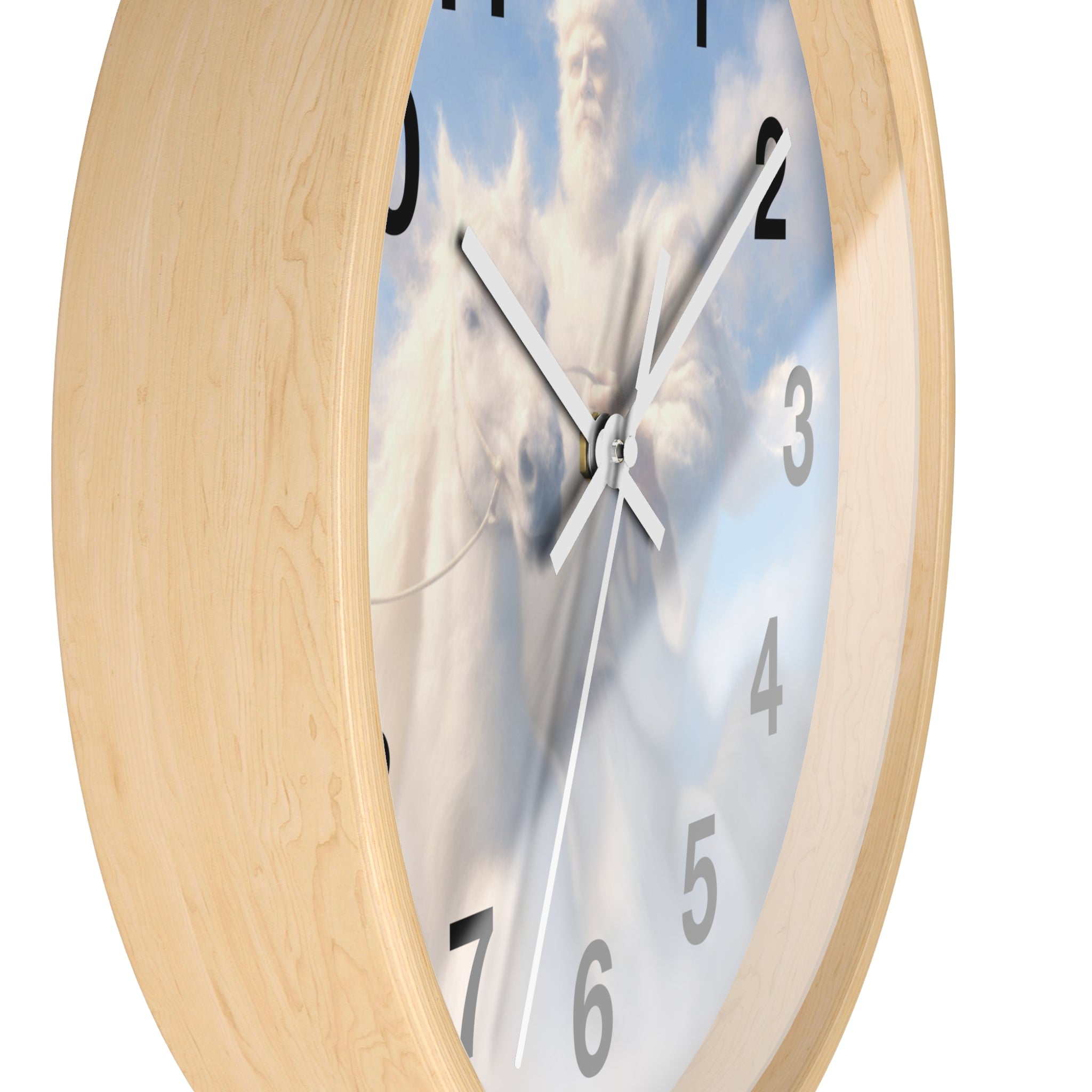 Jesus Riding on the Clouds Wall Clock | Christian Religious Clock | Inspirational Faith Home Decor