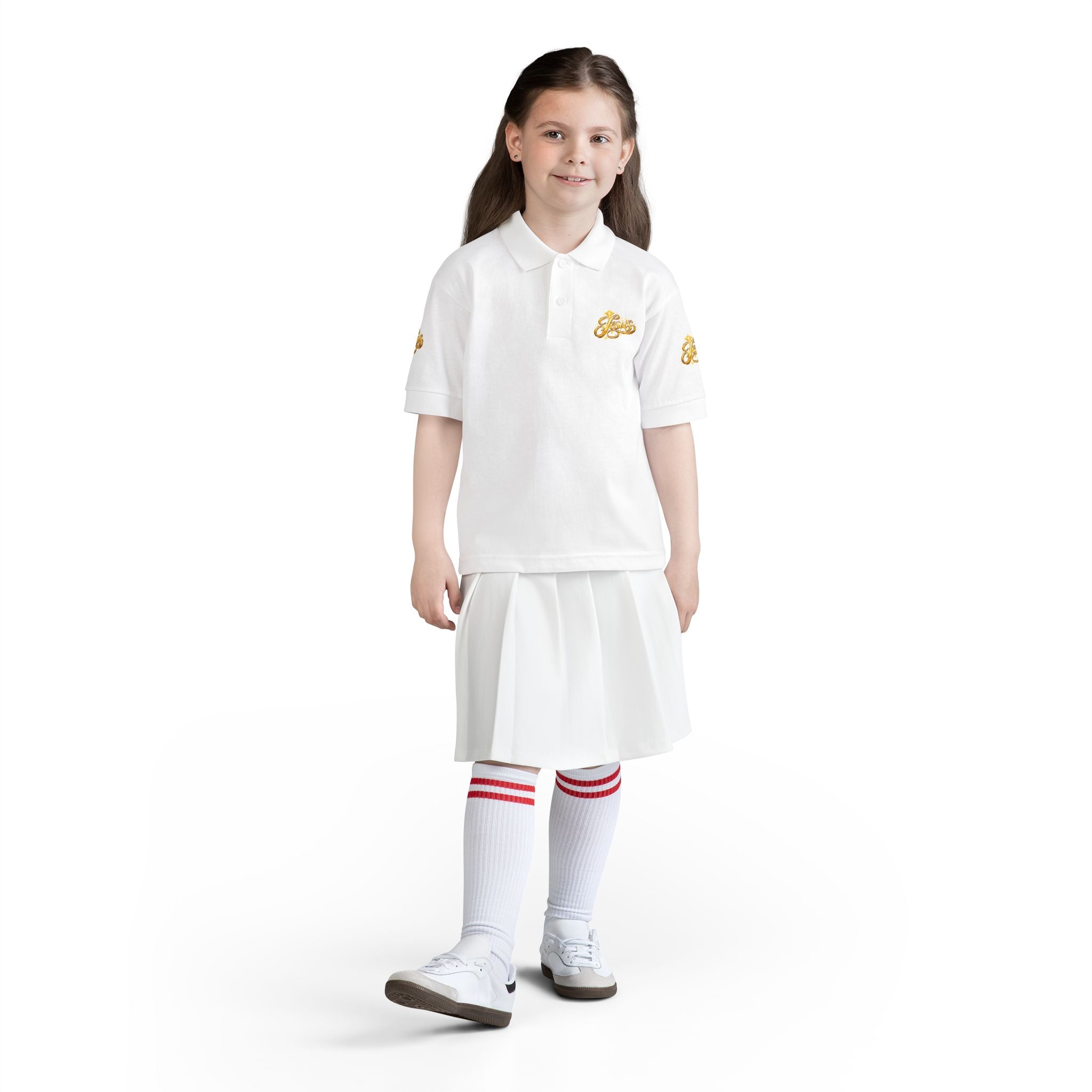 Kids Jesus Gold Nugget Polo – Youth Christian Faith Shirt | Church & Dress Casual Polo