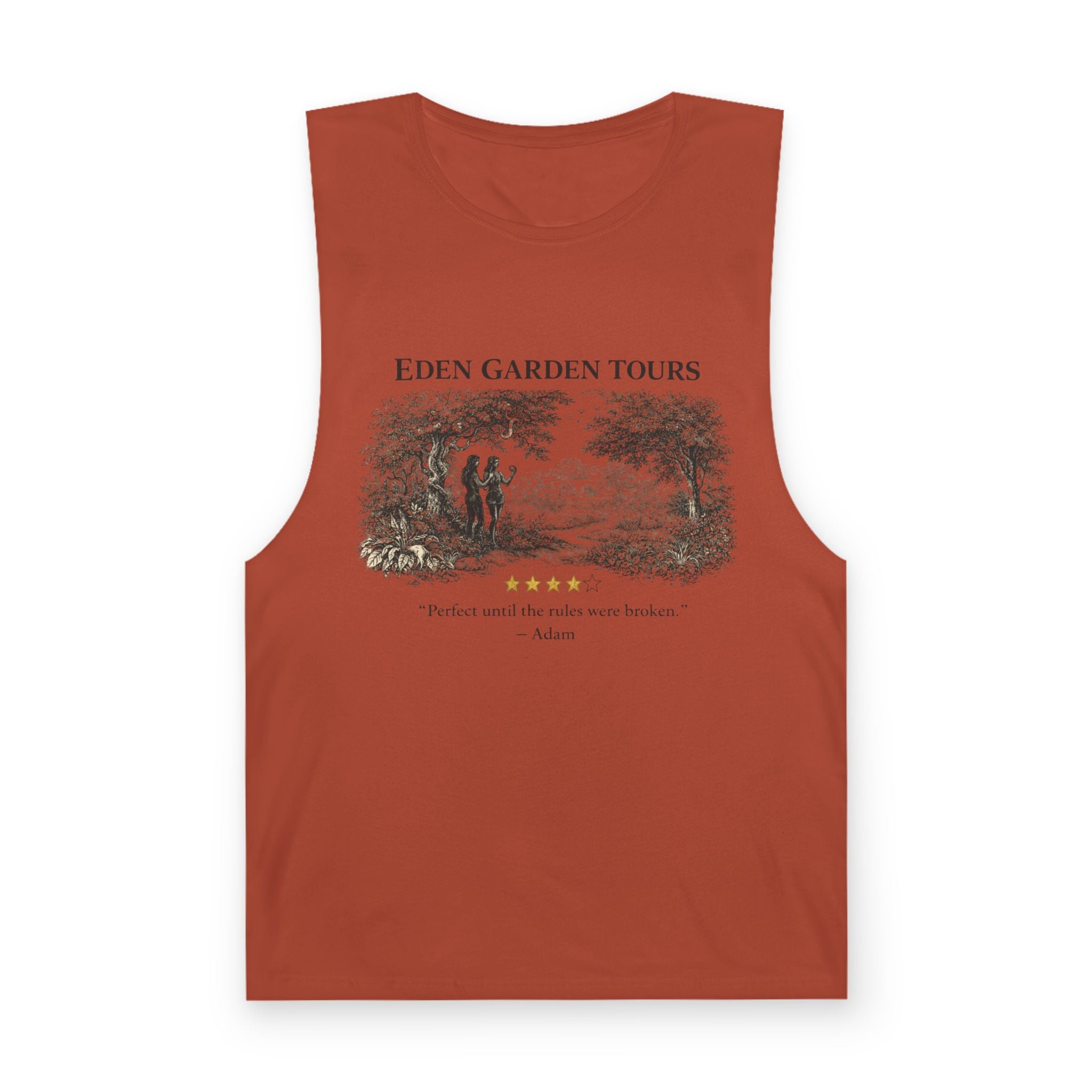 Eden Garden Tours Tank Top — Vintage Botanical Tour Graphic Tank