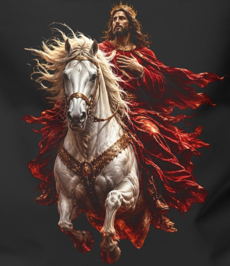 Prince of Peace Tote Bag | Jesus Riding White Horse Christian Tote | Inspirational Faith Carryall