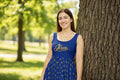 Women's Jesus Script Skater Dress – Blue & Gold Christian Faith Dress | Elegant Church & Event Wear