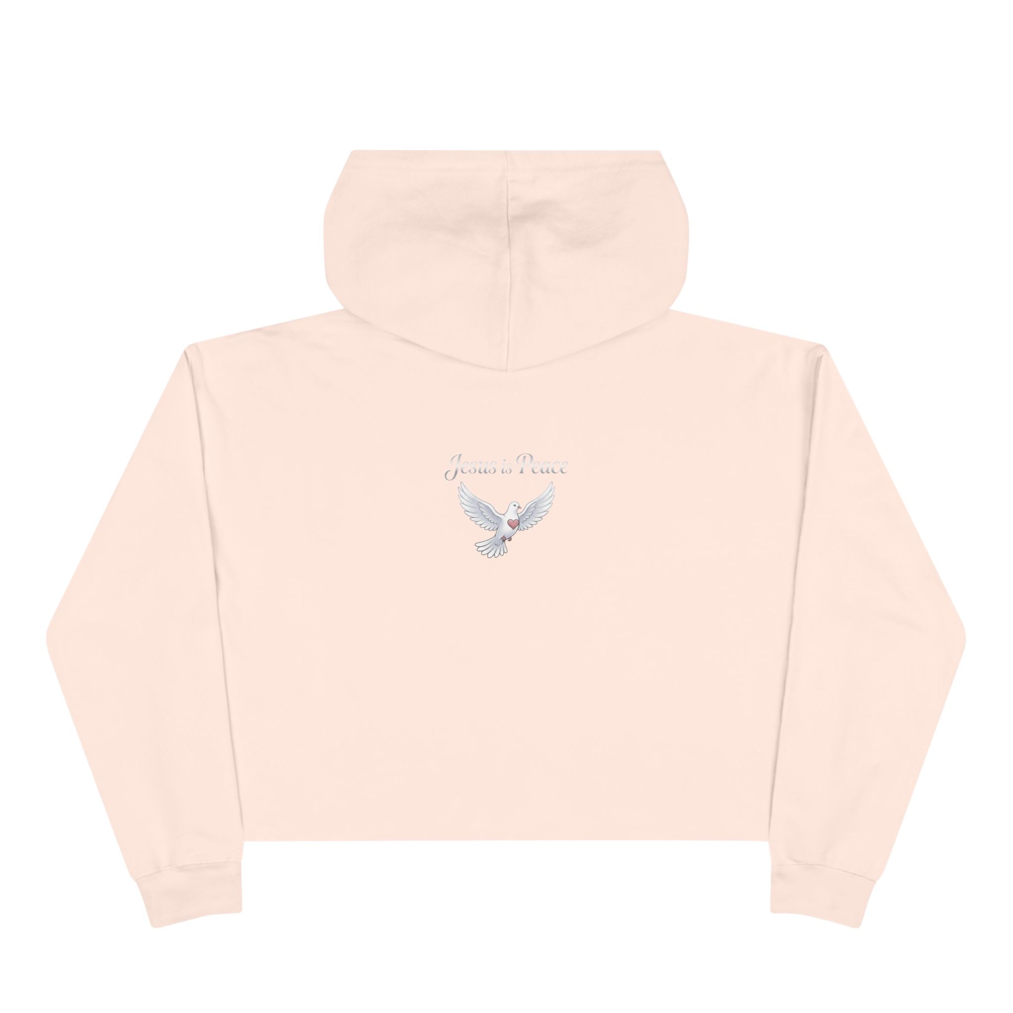 Jesus Is Peace Cropped Hoodie — Dove Faith Graphic