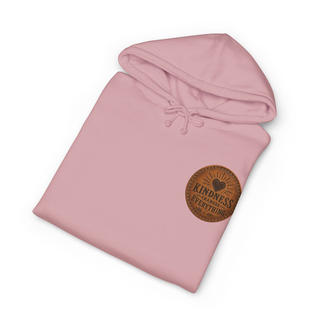 Kindness Changes Everything Hoodie — Inspirational Heart Patch Design