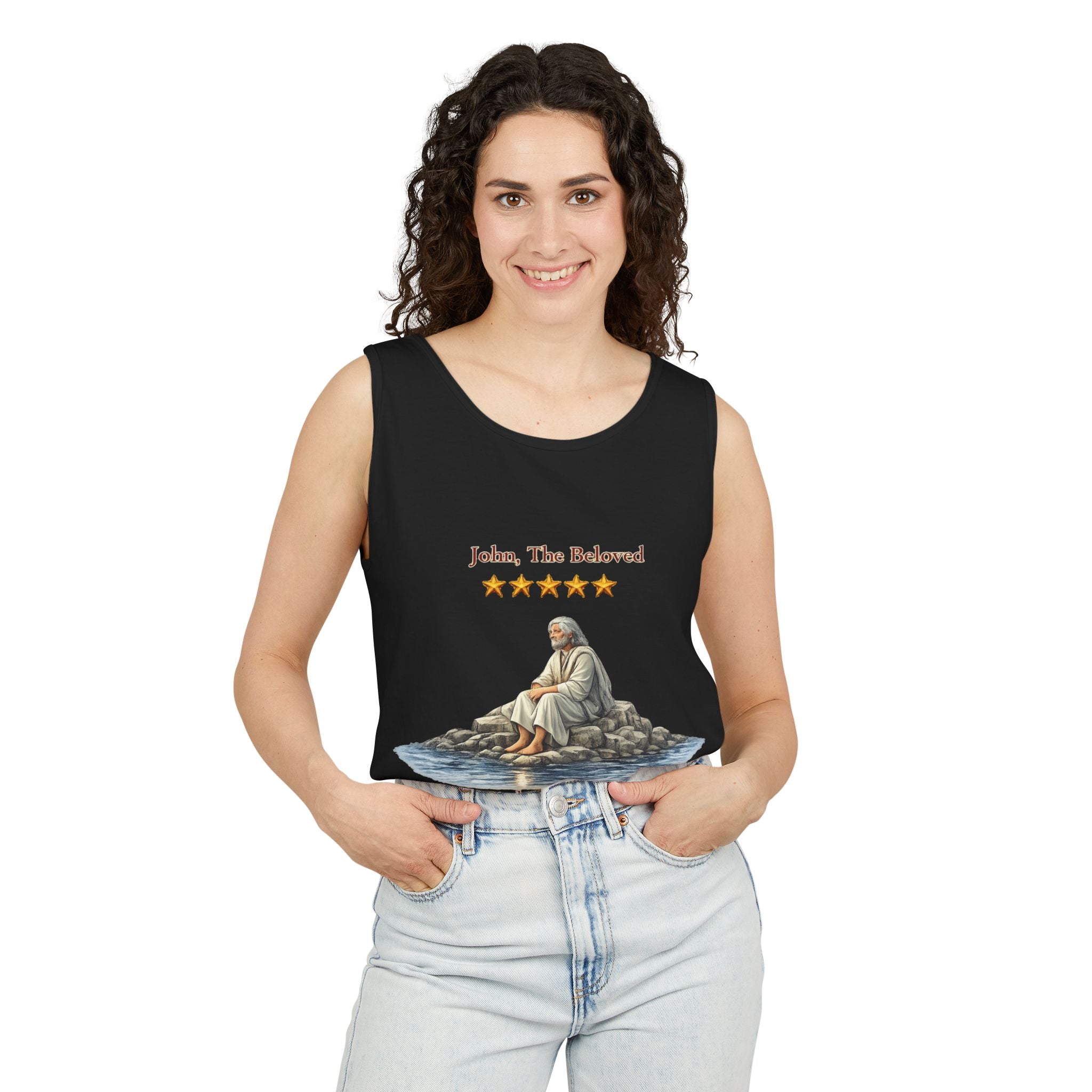 "John, the Beloved Review" Tank Top — "Entrusted with My Mother" Christian Faith Graphic Tank-⭐ Five-Star Faith Series⭐