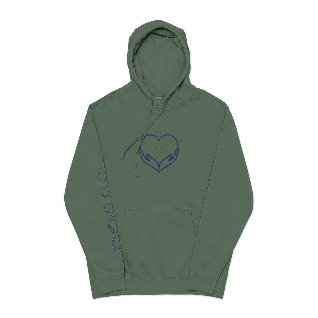 Kindness Changes Everything Hoodie – Heart Graphic Pigment-Dyed Sweatshirt