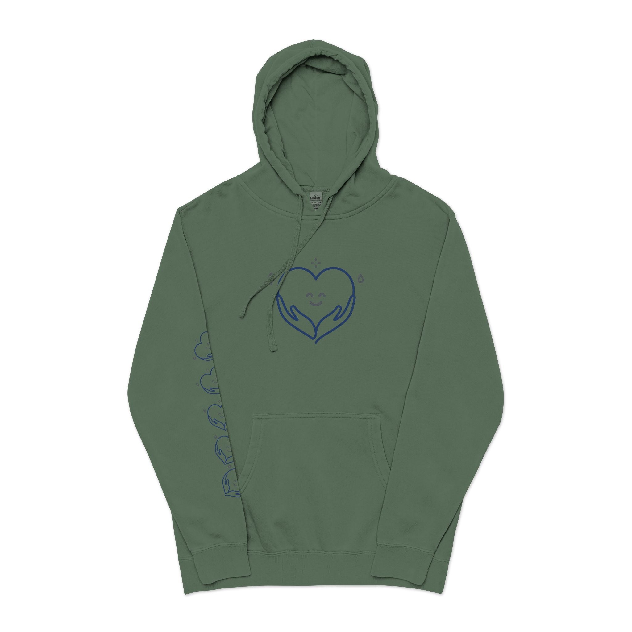 Kindness Changes Everything Hoodie – Heart Graphic Pigment-Dyed Sweatshirt