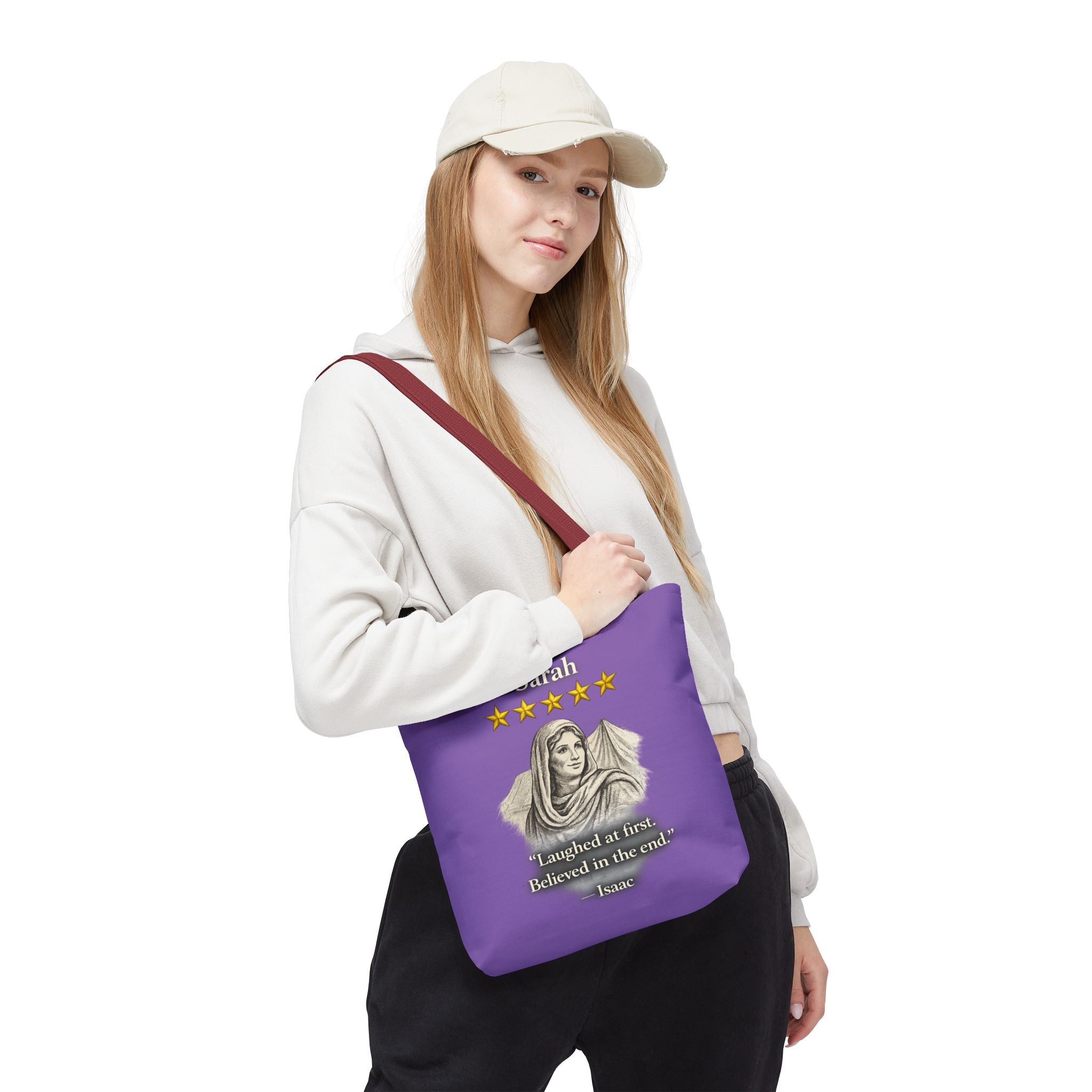 Sarah – Personalized Tote Bag | “Laughed at First. Believed in the End.” Review – Five-Star Faith Series