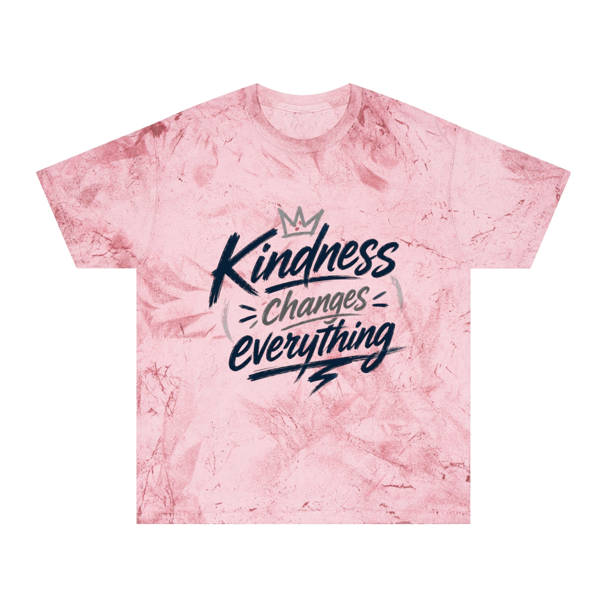 Kindness Changes Everything Tie-Dye T-Shirt – Inspirational Color Blast Graphic Tee