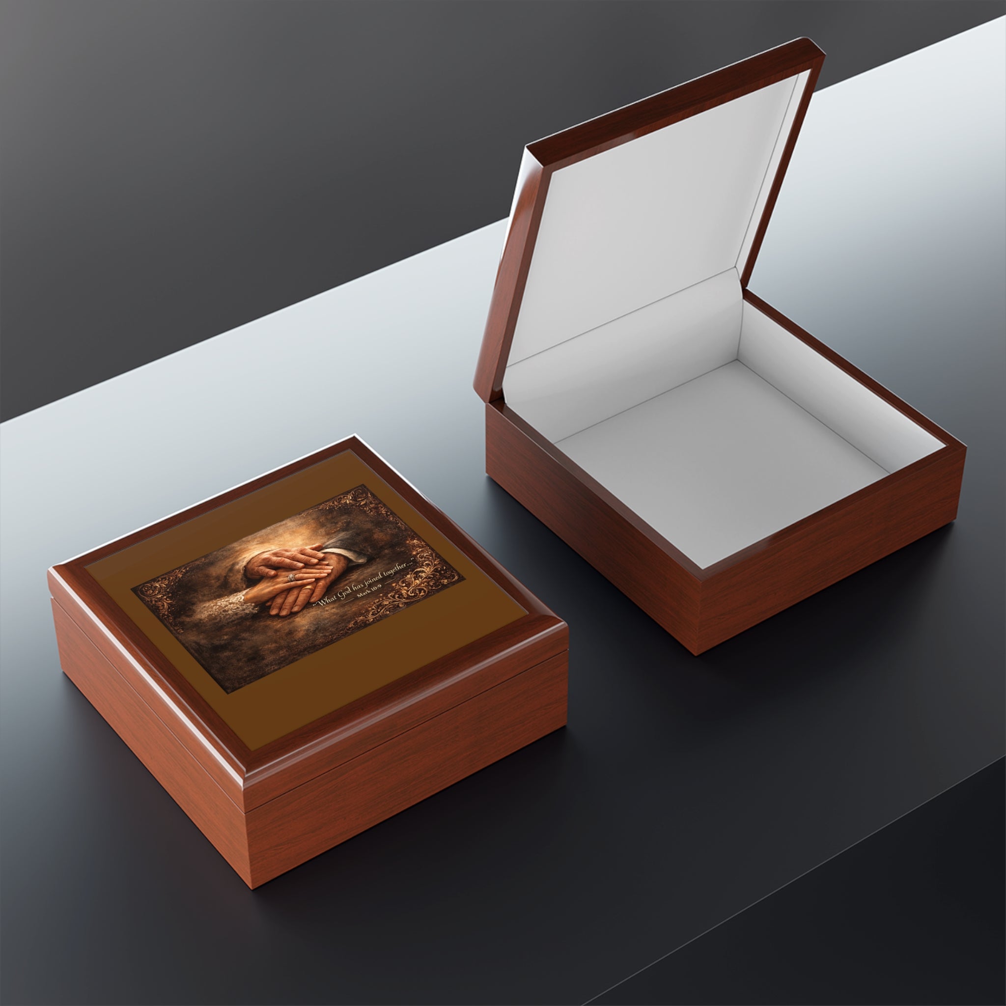 Jewelry Box — "What God Has Joined Together" Wedding Keepsake Box