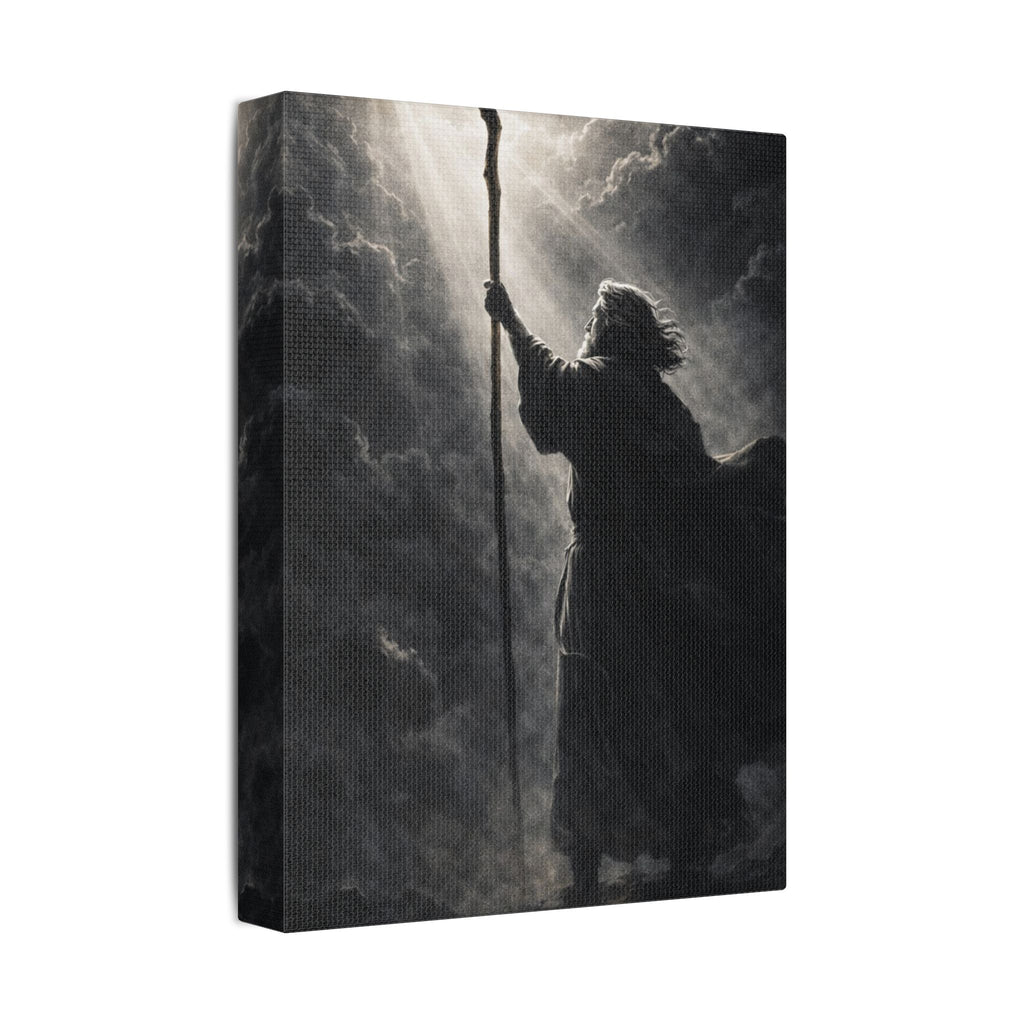 Moses Canvas — Monochrome Biblical Wall Art