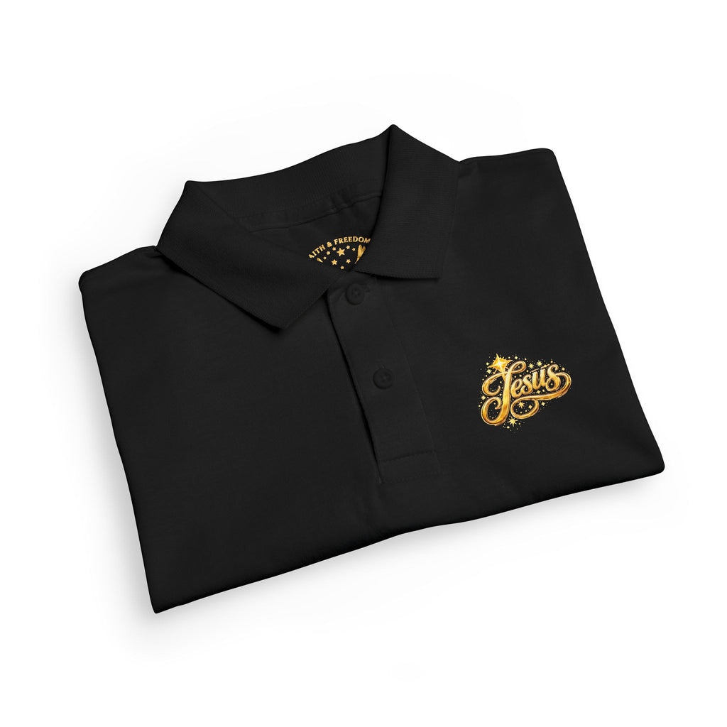 Kids Jesus Gold Nugget Polo – Youth Christian Faith Shirt | Church & Dress Casual Polo