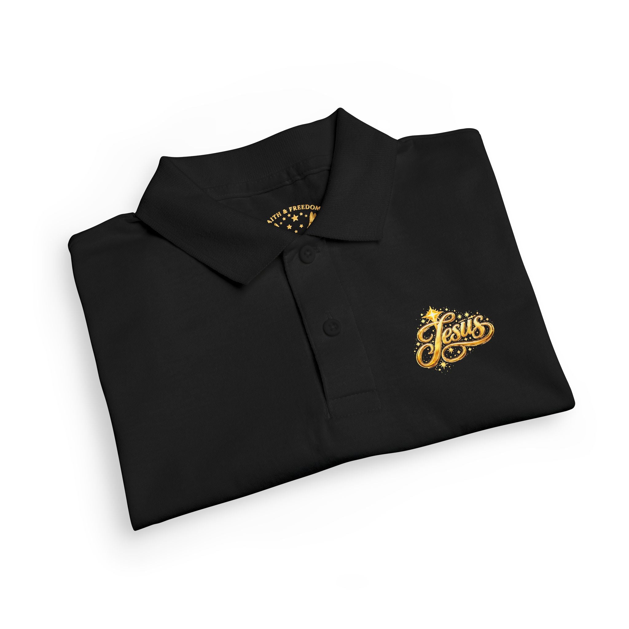 Kids Jesus Gold Nugget Polo – Youth Christian Faith Shirt | Church & Dress Casual Polo
