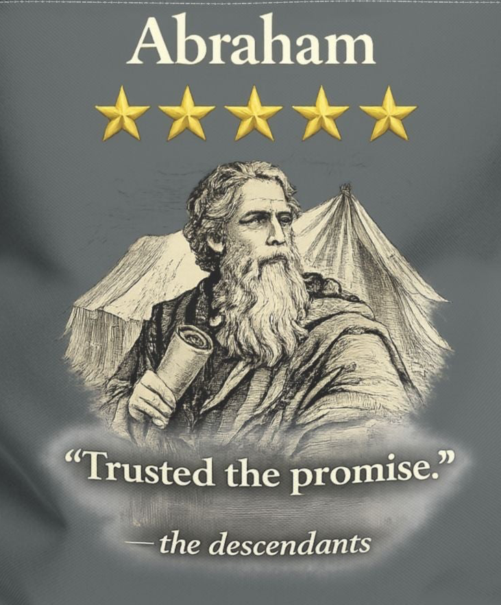 Abraham – Tote Bag | “Trusted the Promise” Patriarch Graphic – Five-Star Faith Series