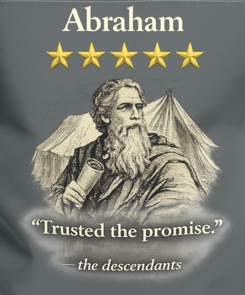 Abraham – Tote Bag | “Trusted the Promise” Patriarch Graphic – Five-Star Faith Series