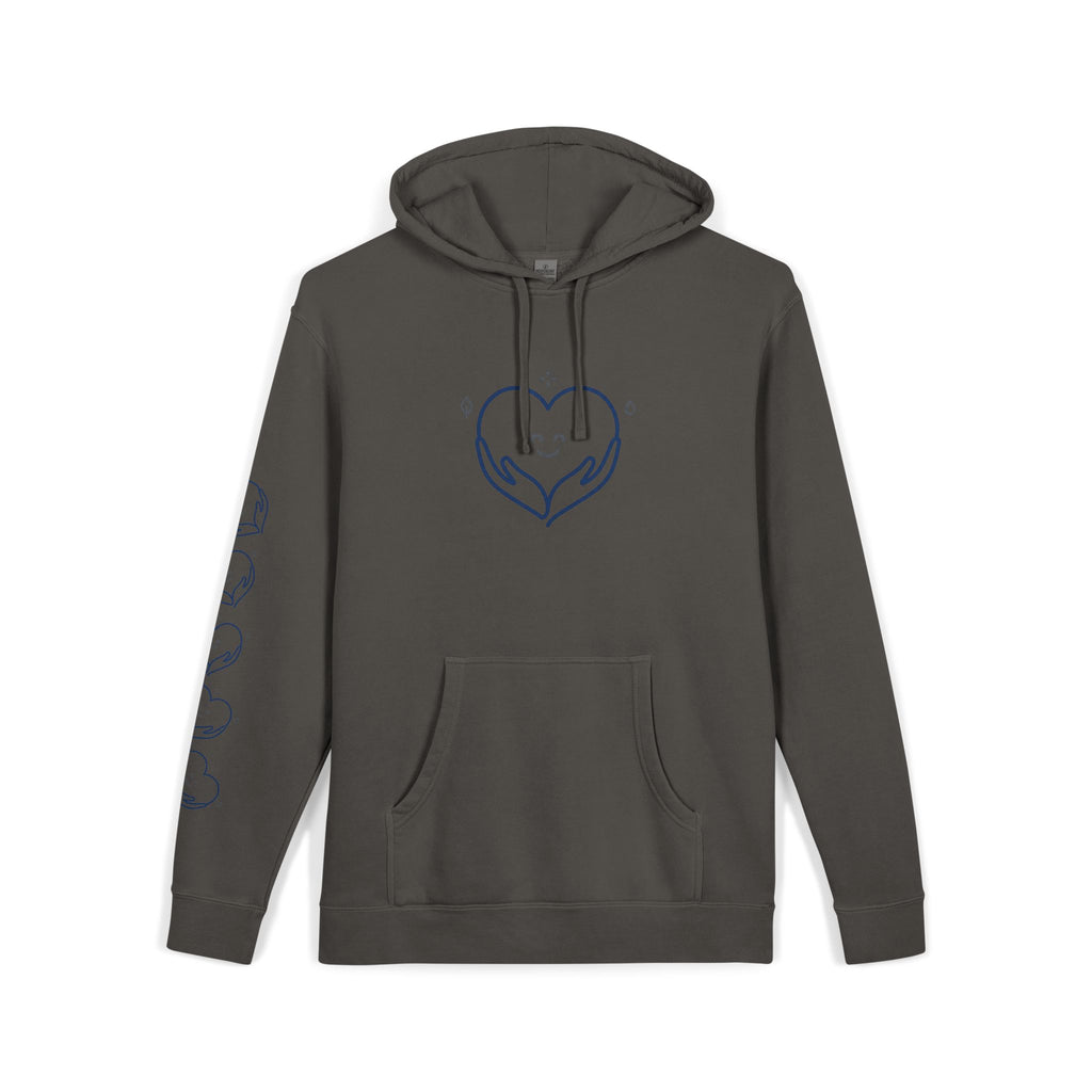 Kindness Changes Everything Hoodie – Heart Graphic Pigment-Dyed Sweatshirt