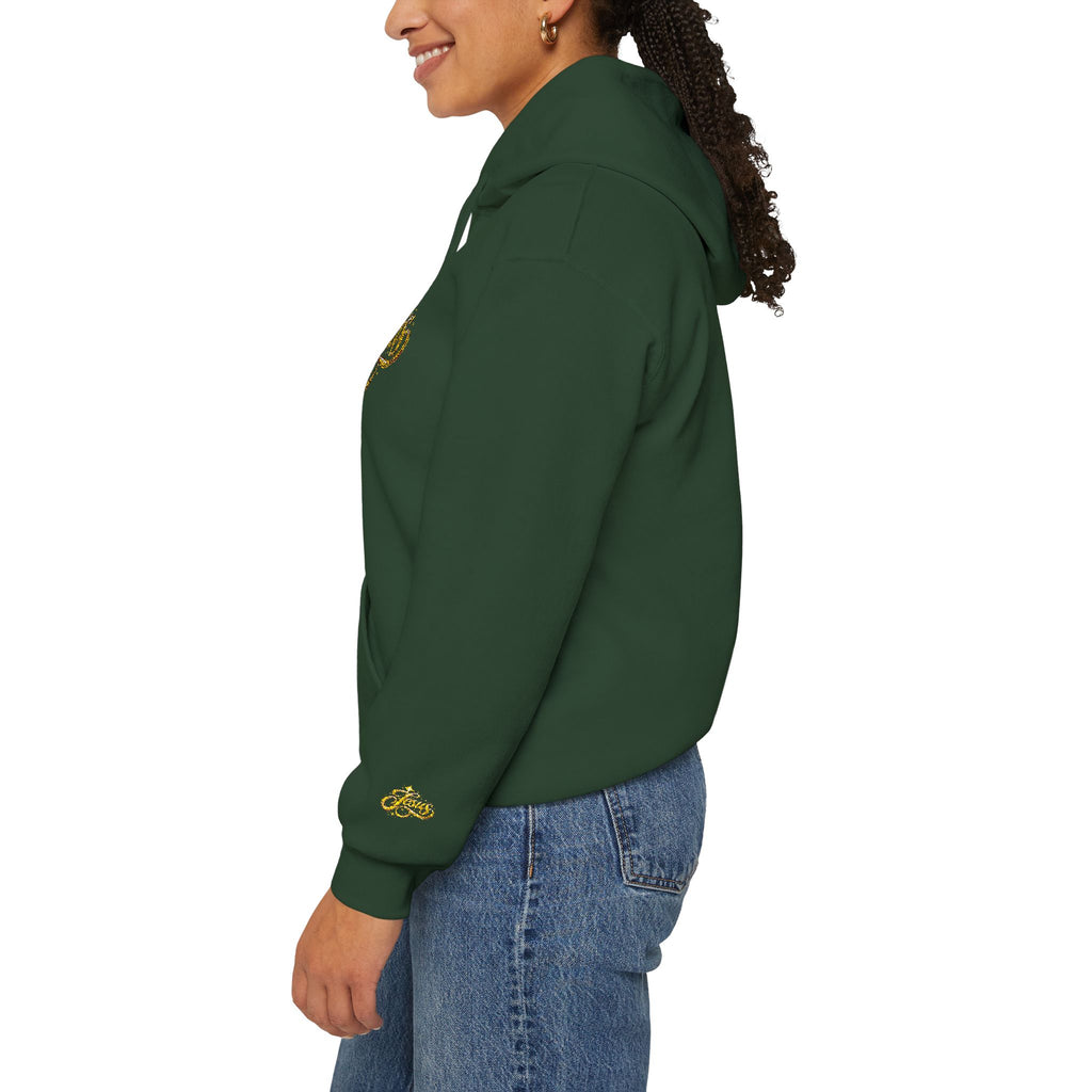 Jesus Gold Script Hoodie – Sparkle Christian Faith Pullover | Inspirational Hoodie