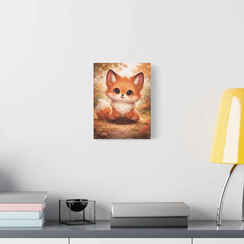Woodland Fox Canvas — Nursery Woodland Animal Wall Art