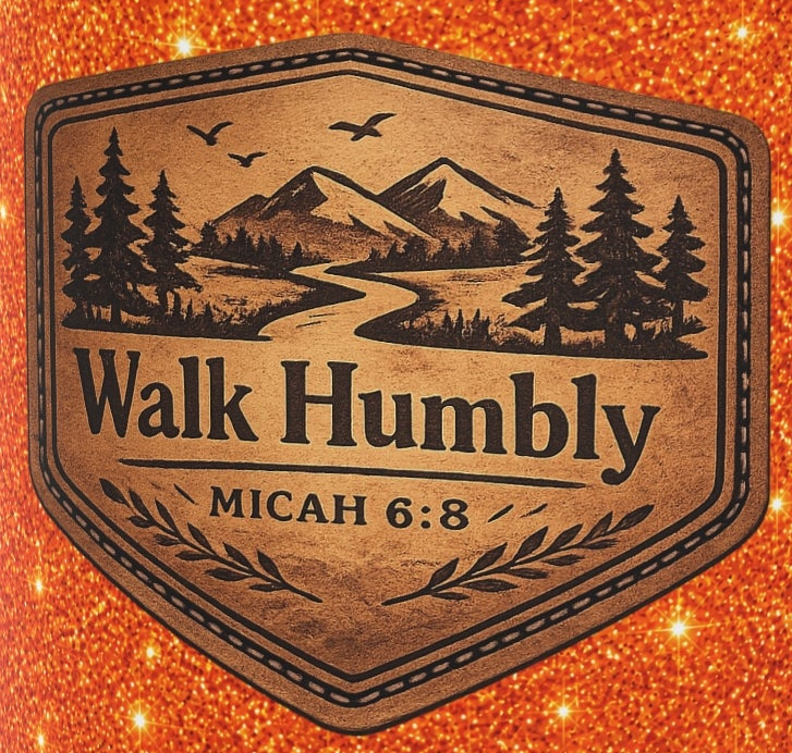 Walk Humbly Heart Mug | Micah 6:8 Christian Coffee Mug | Rustic Faith Ceramic Cup