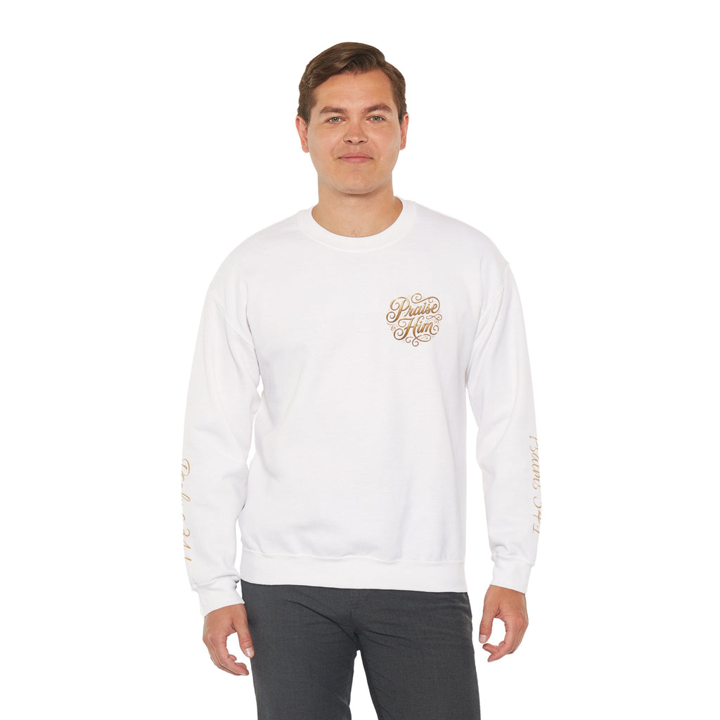 Praise Psalm 150 Sweatshirt | Christian Faith Crewneck Pullover | Inspirational Worship Apparel