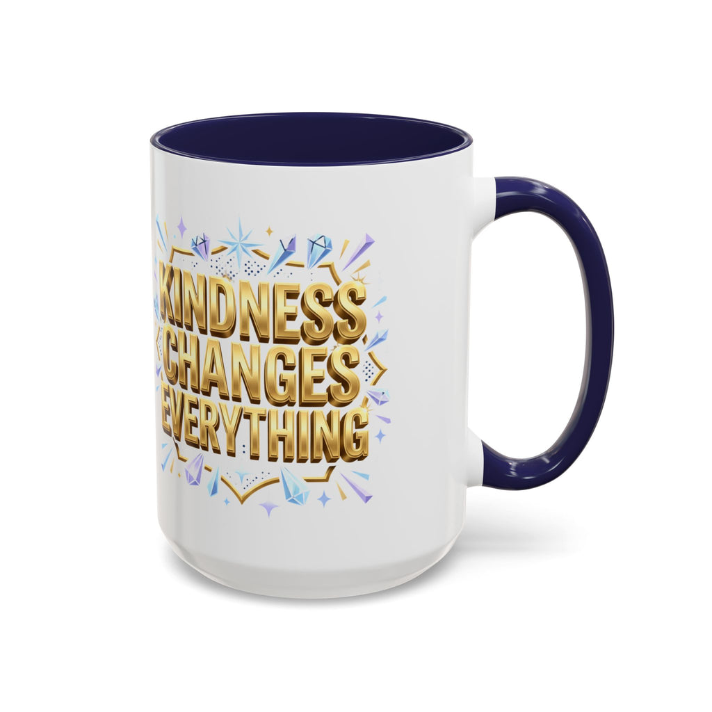 Gold-Kindness Changes Everything Coffee Mug | Inspirational Gold Script Mug | Faith Freedom Creations