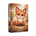 Woodland Fox Canvas — Nursery Woodland Animal Wall Art