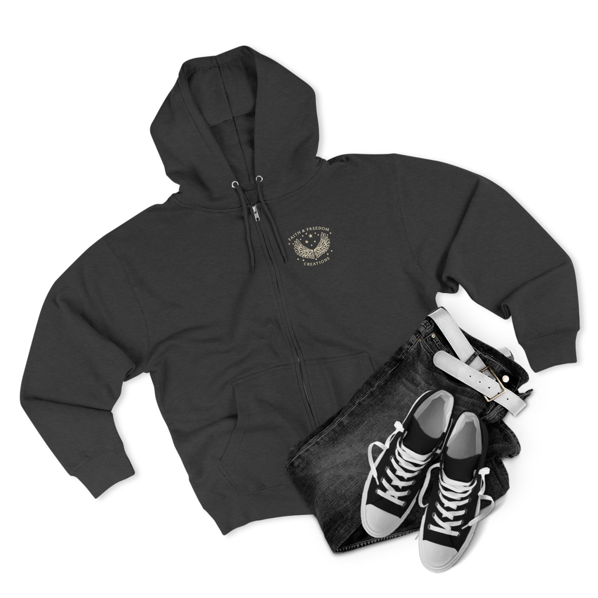 Vintage Lion Statue Zip Hoodie – “Surprising Daniel Lion Den Review” Christian Graphic Hoodie