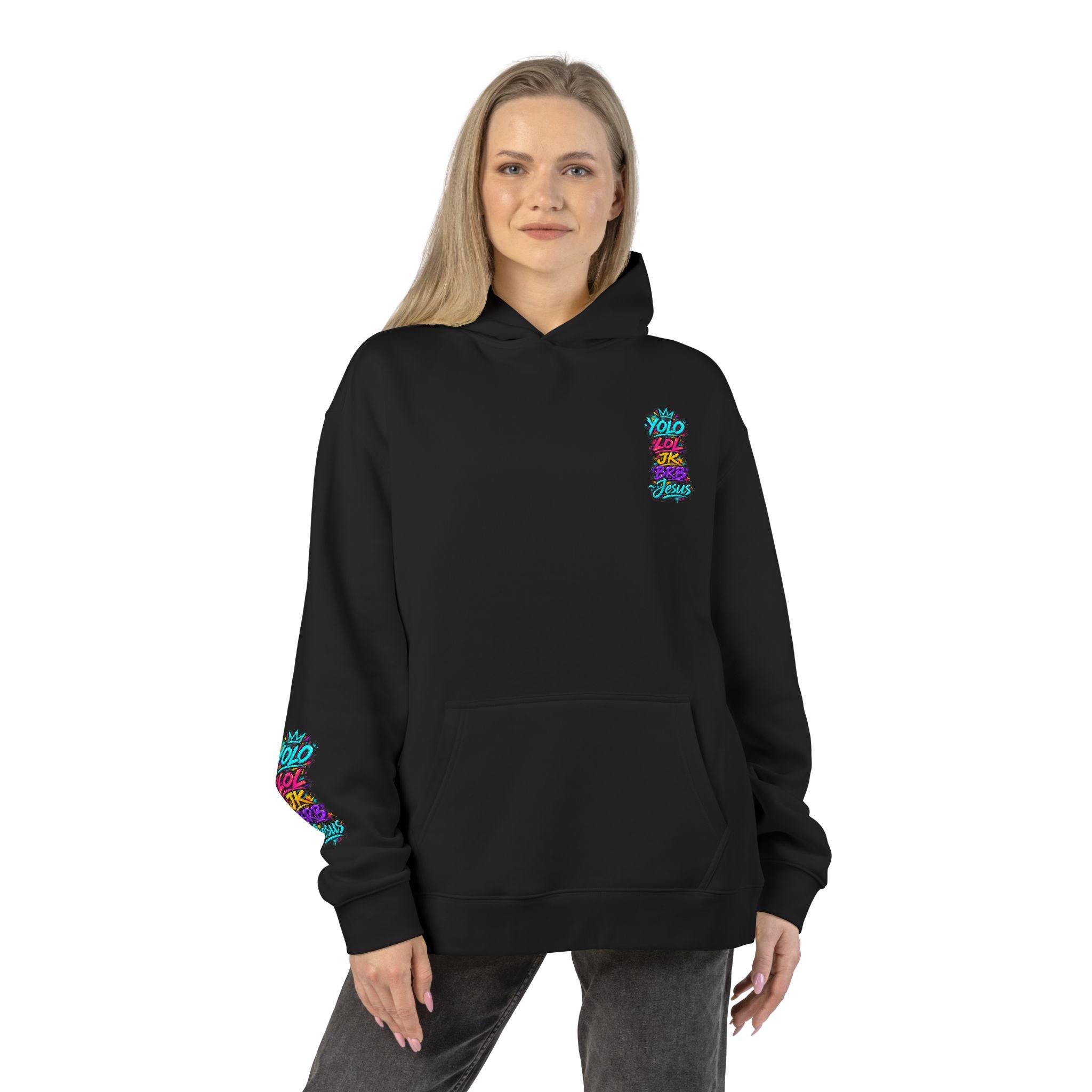 YOLO LOL JK BRB ~Jesus Hoodie | Neon Christian Streetwear Pullover