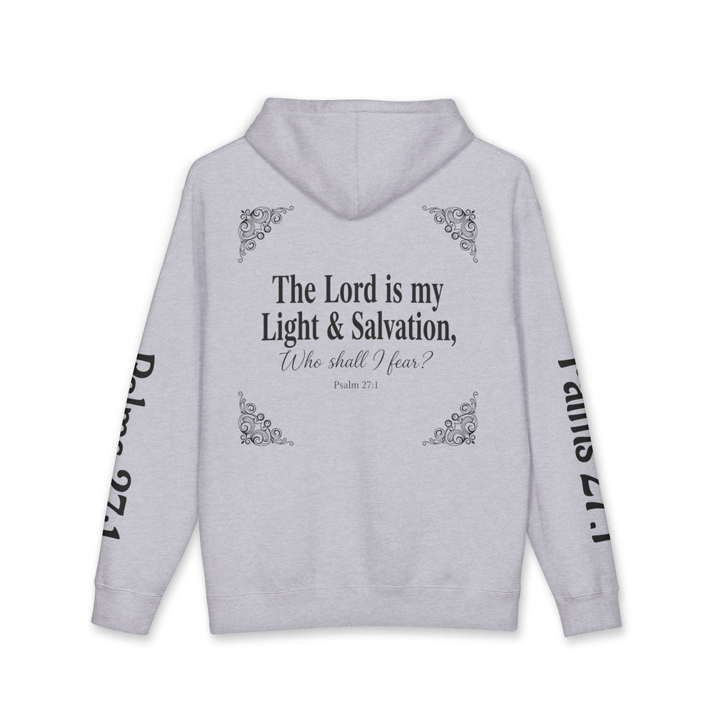 Psalm 27:1 Dove Hoodie – “The Lord is My Light & Salvation” Christian Sweatshirt | Faith Scripture Hoodie