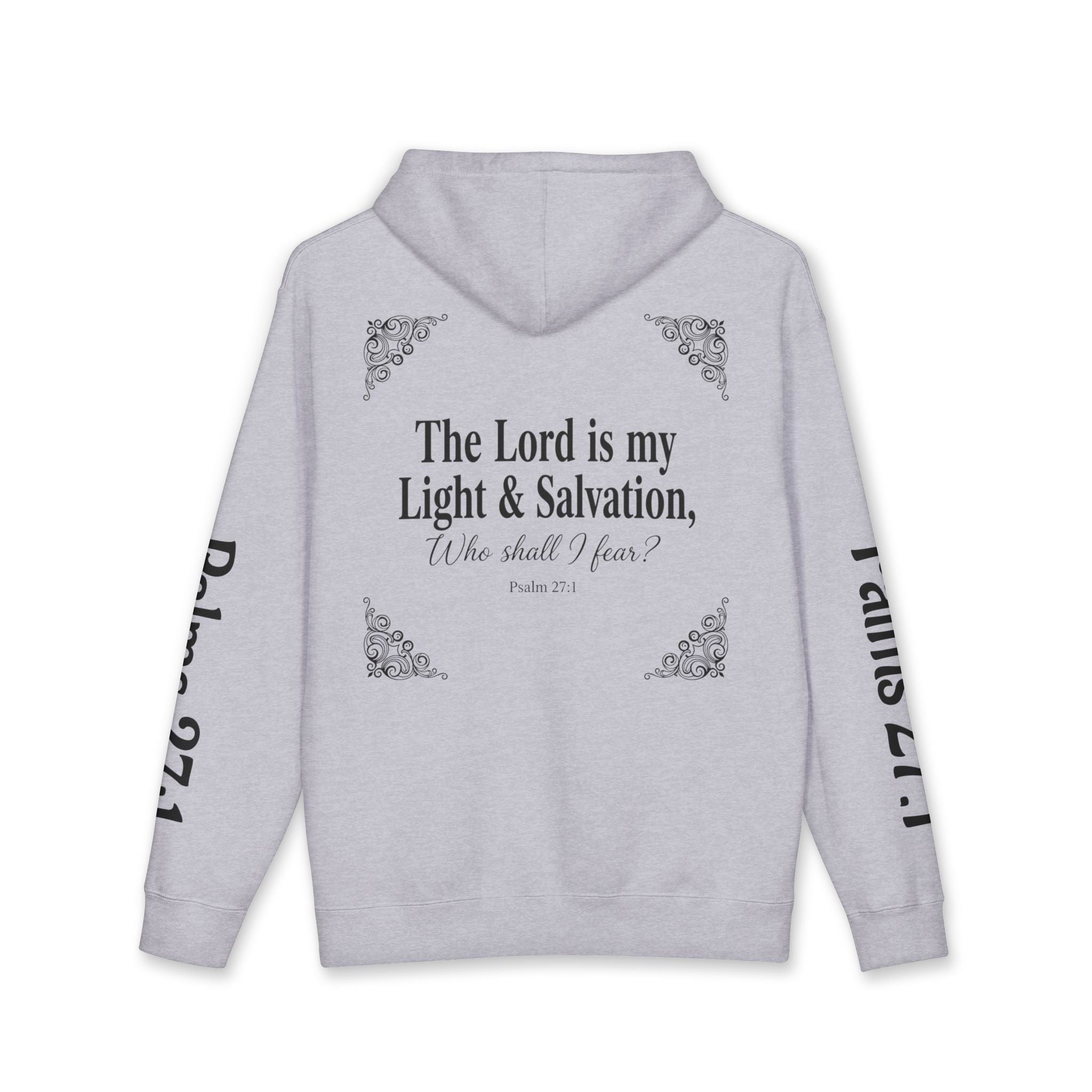 Psalm 27:1 Dove Hoodie – “The Lord is My Light & Salvation” Christian Sweatshirt | Faith Scripture Hoodie