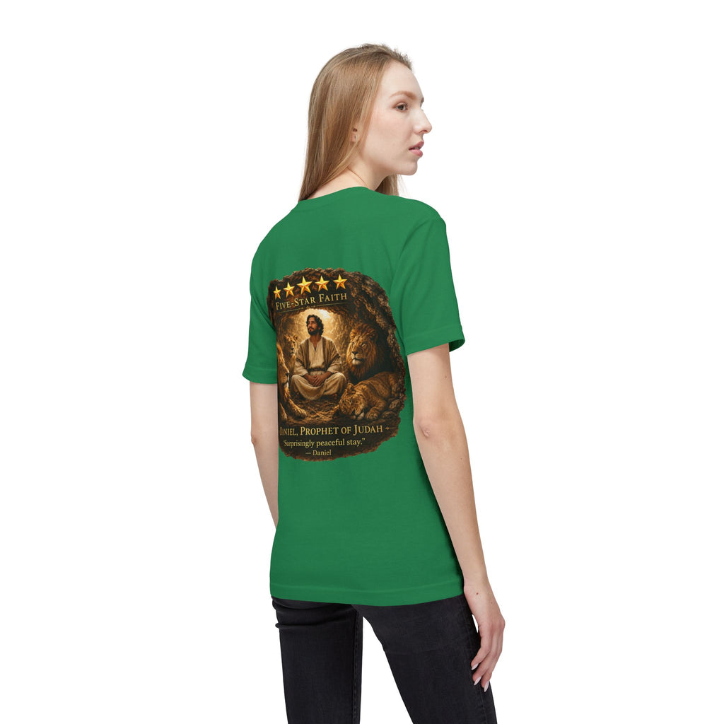 Daniel Review "Stay" Christian T-Shirt — Faith-Based Lion Design