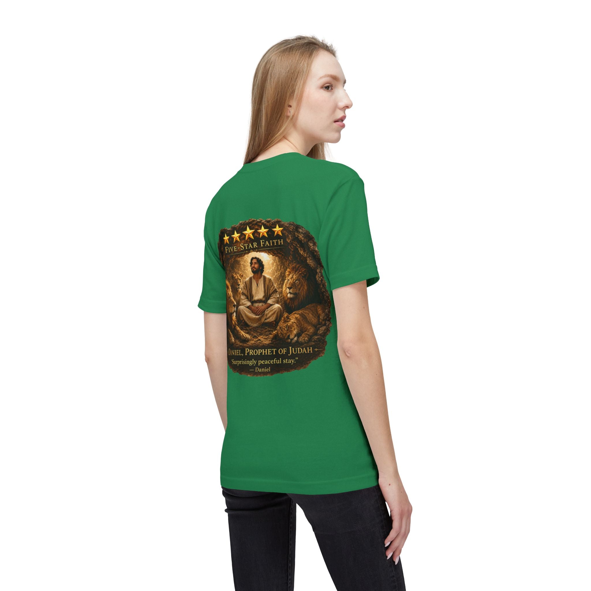 Daniel Review "Stay" Christian T-Shirt — Faith-Based Lion Design
