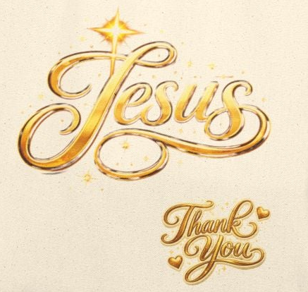 Jesus Script Canvas Tote Bag – Christian Faith Thank You Tote | Church & Bible Bag
