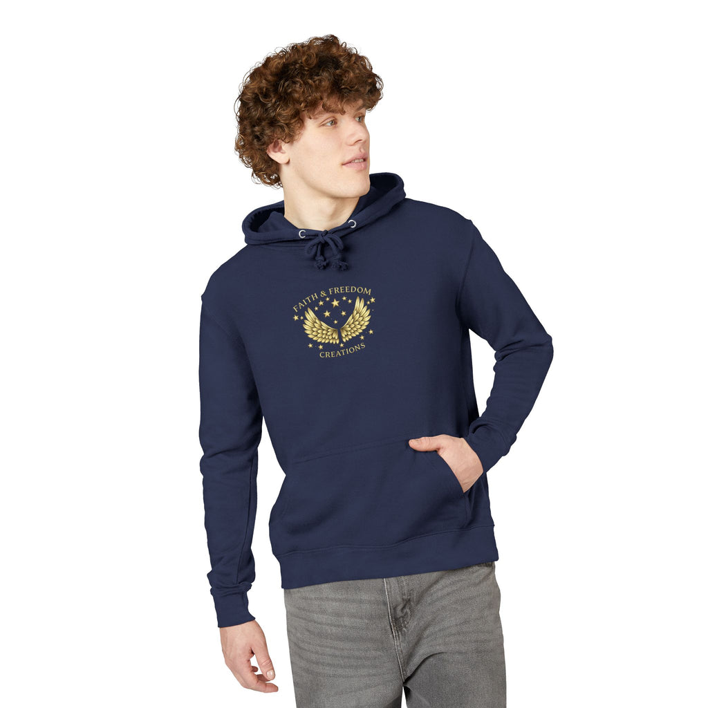 Sarah – French Terry Hoodie | “Laughed at First. Believed in the End.” Portrait Graphic – Five-Star Faith Series