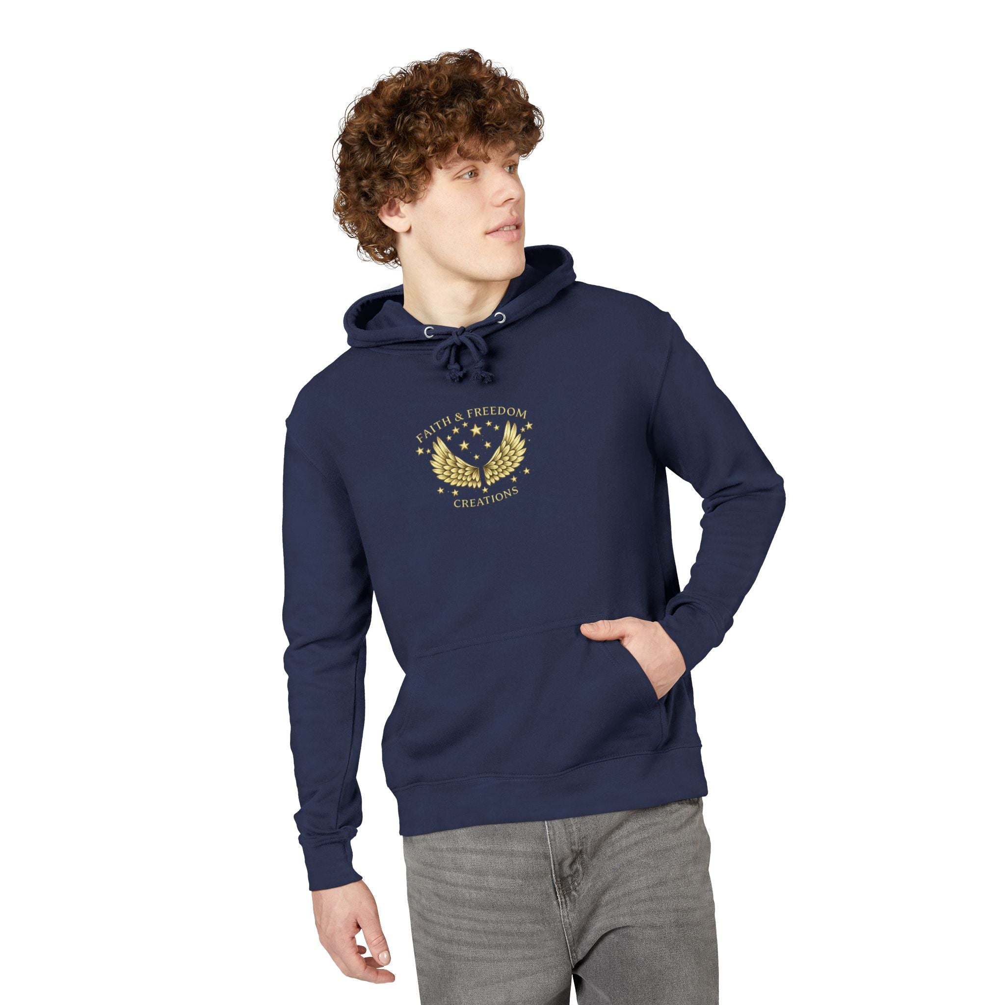 Sarah – French Terry Hoodie | “Laughed at First. Believed in the End.” Portrait Graphic – Five-Star Faith Series
