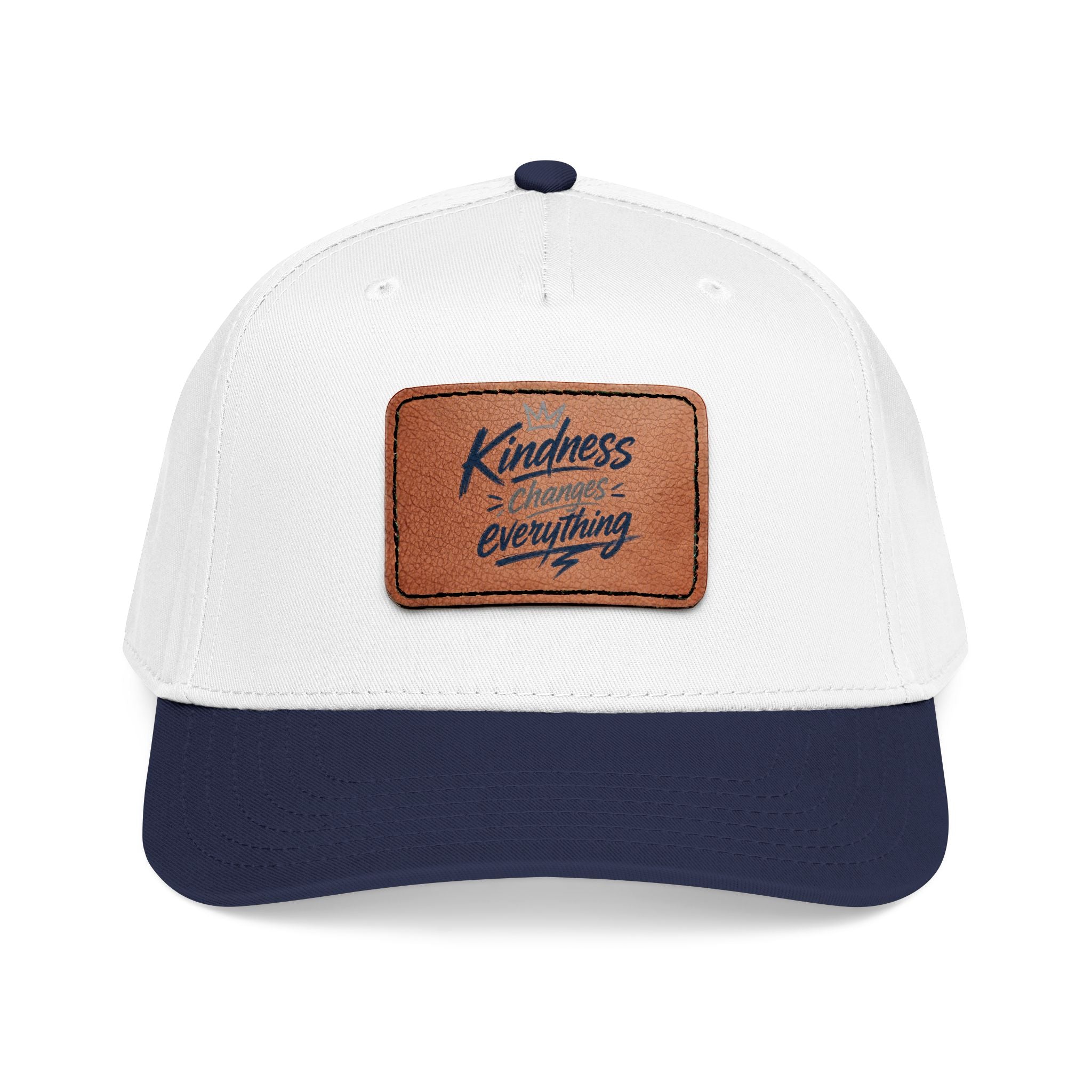 Kindness Changes Everything Leather Patch Hat | Inspirational Baseball Cap | Vintage Style Faith Apparel