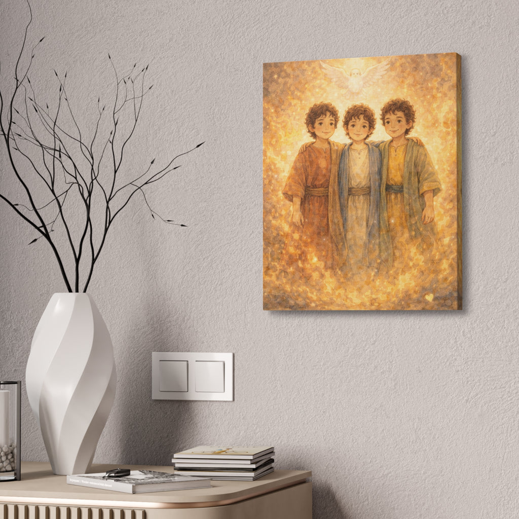 God Is With Us – Joshua 1:9 Nursery Canvas | Christian Scripture Wall Art