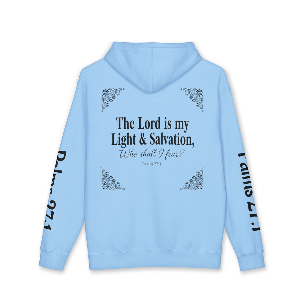Psalm 27:1 Dove Hoodie – “The Lord is My Light & Salvation” Christian Sweatshirt | Faith Scripture Hoodie
