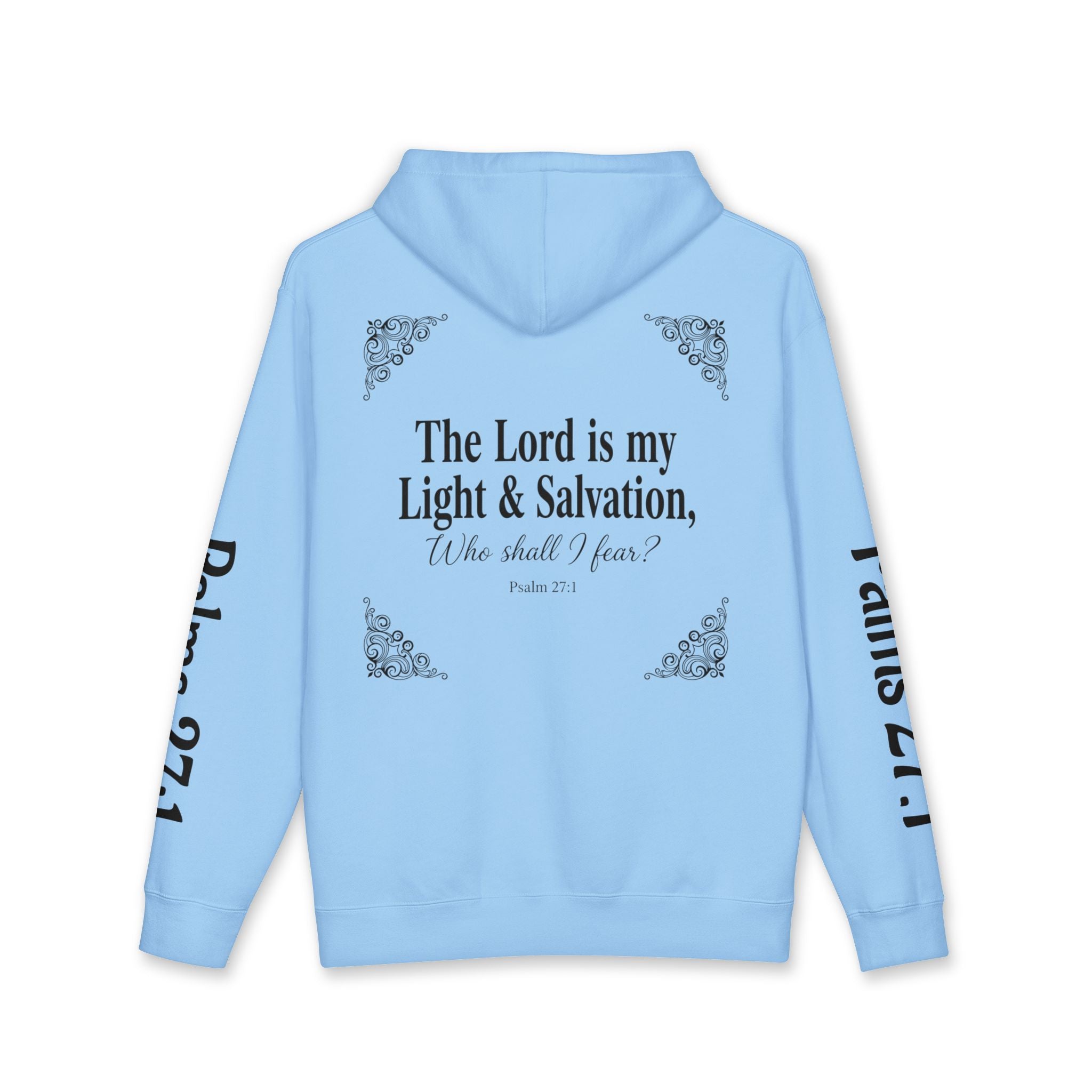 Psalm 27:1 Dove Hoodie – “The Lord is My Light & Salvation” Christian Sweatshirt | Faith Scripture Hoodie