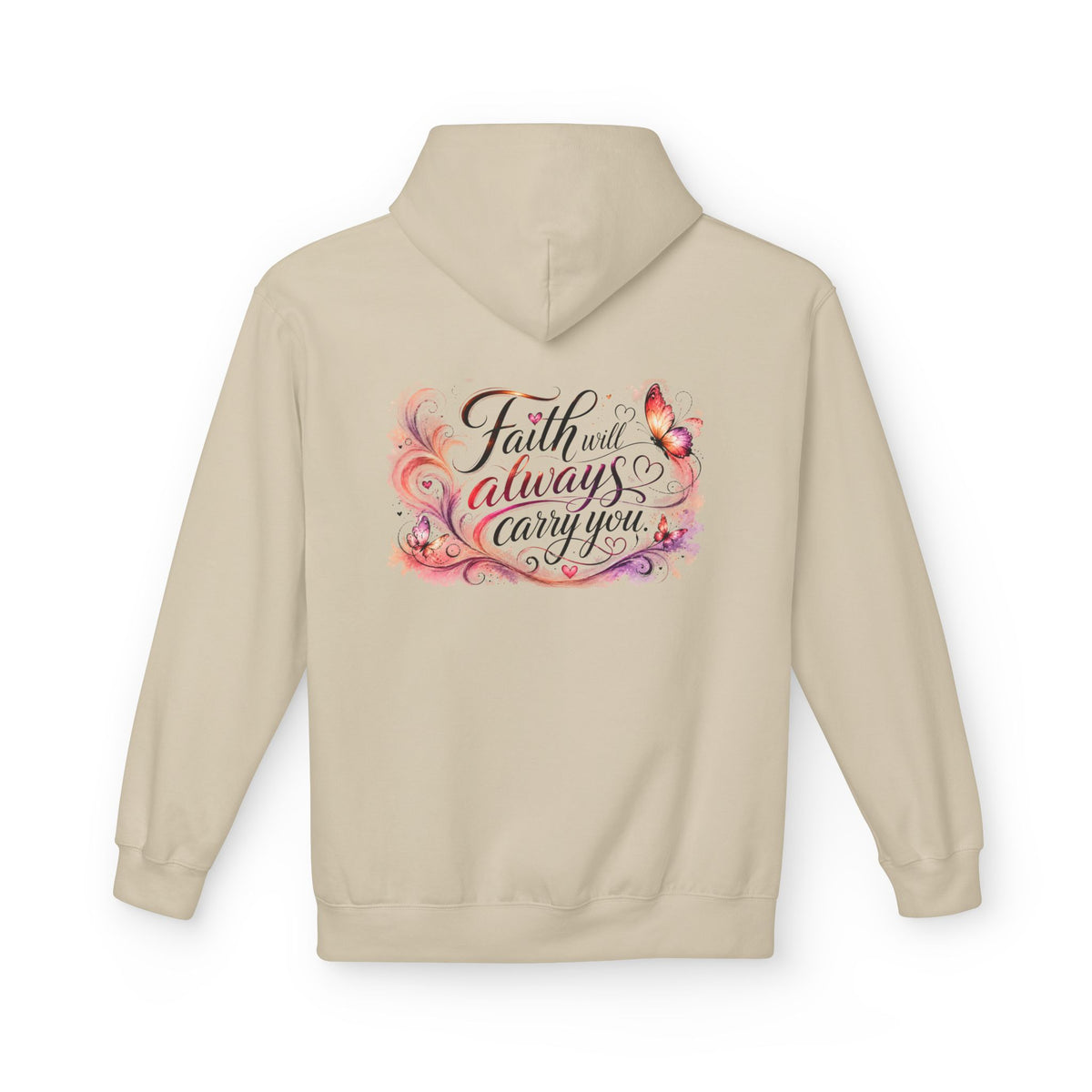 Faith Will Always Carry You Hoodie | Butterfly Christian Inspirational Pullover