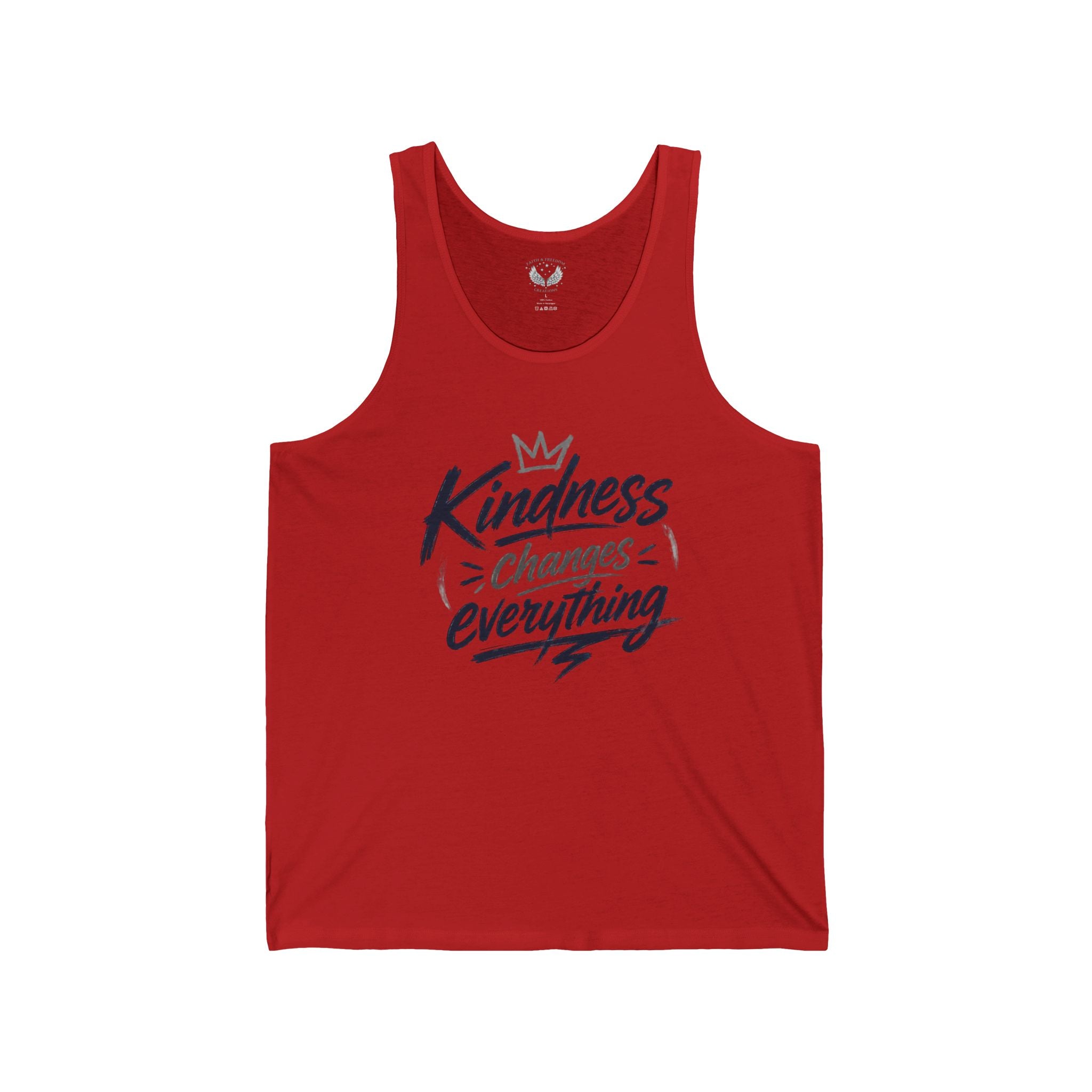 Men’s Kindness Changes Everything Tank Top – Inspirational Graphic Jersey Tank