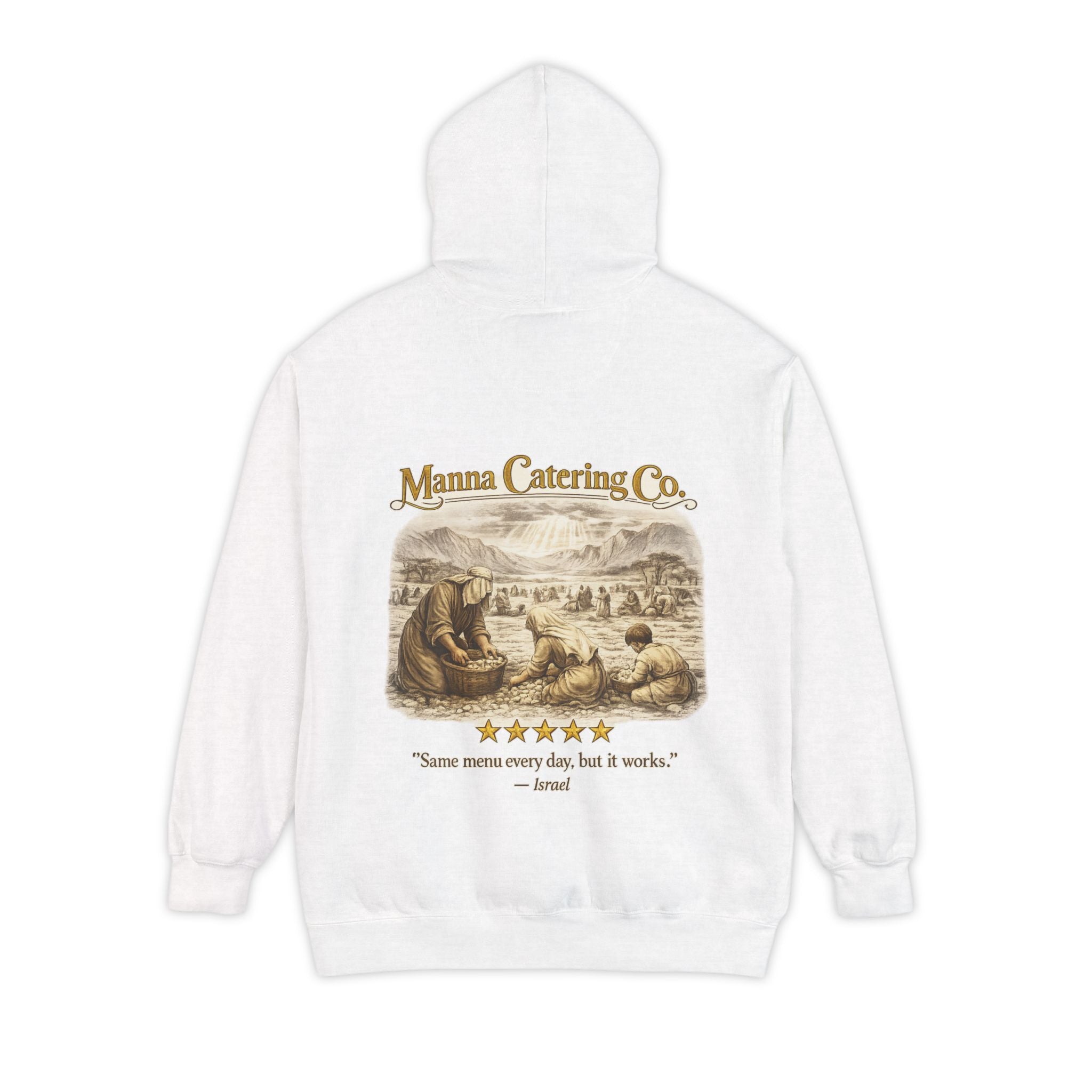 Hoodie - Manna Catering Co.  - "Manna Review" Vintage Graphic Hoodie