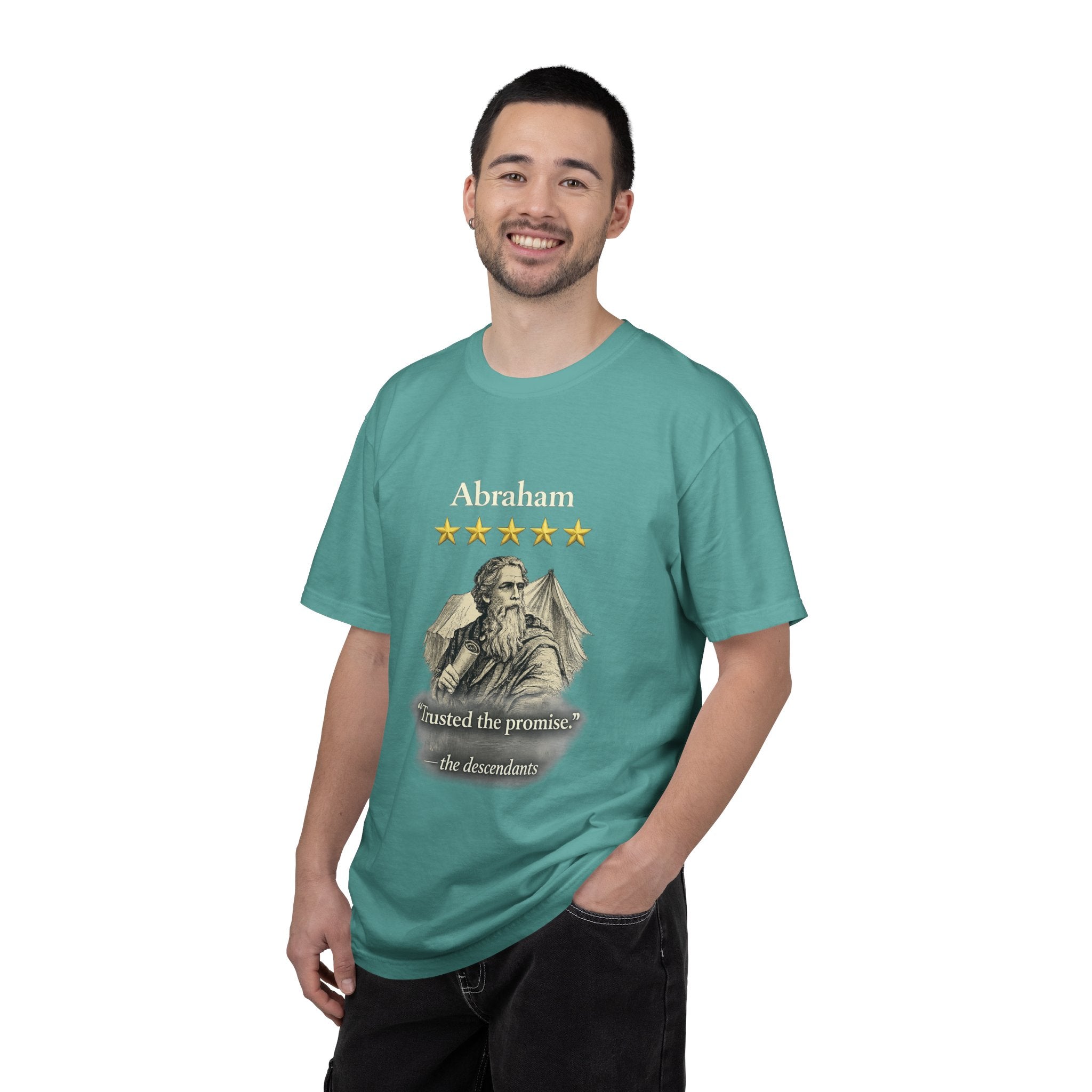 Abraham – Vintage T-Shirt | “I Trusted the Promise” Graphic – Five-Star Faith Series